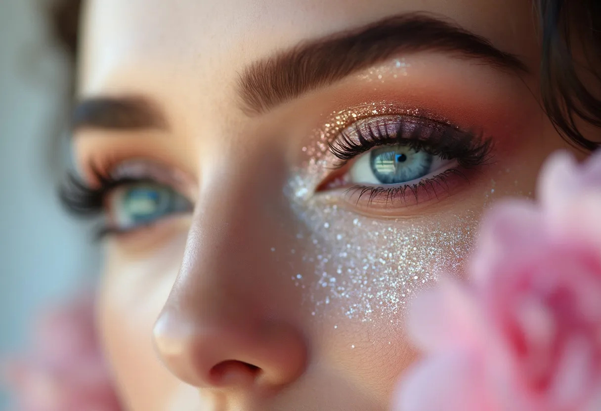 maquillage mariage yeux bleus